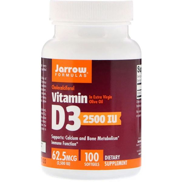 

Витамин D3 Jarrow Formulas Vitamin D3 2500 МЕ 100 капсул