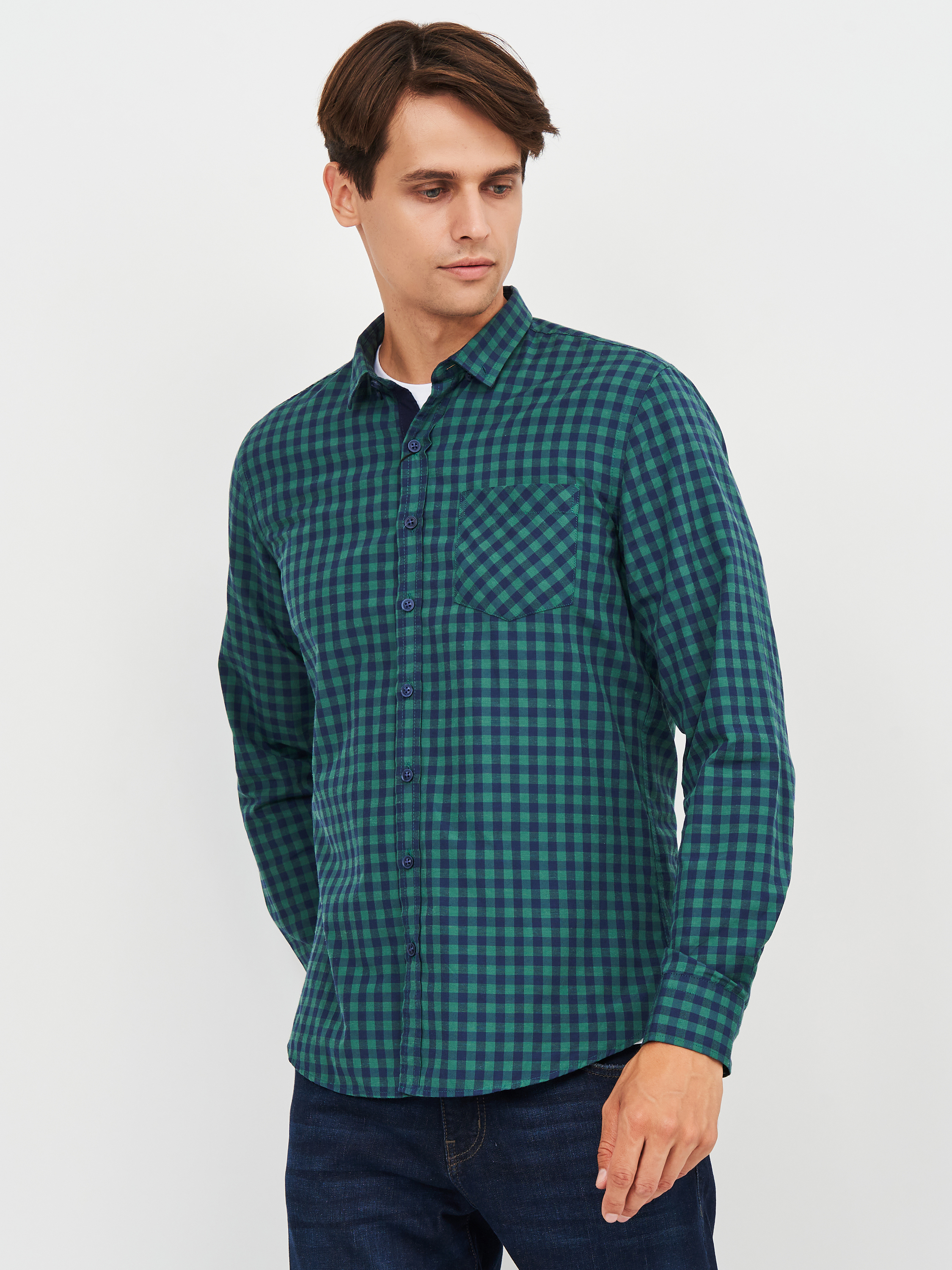 

Рубашка Koton 9YAM61649BW-41P M Green Check