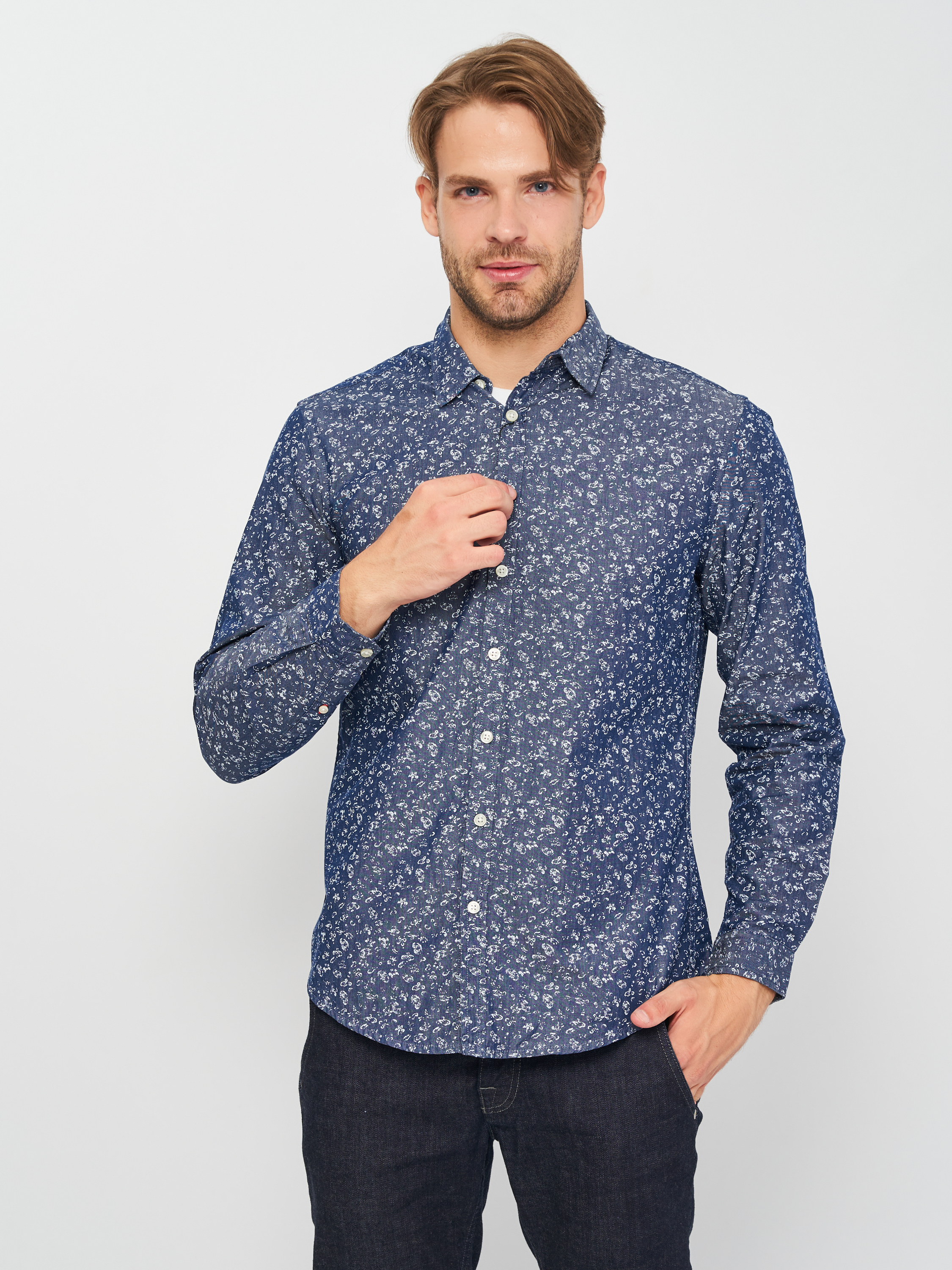 

Рубашка Koton 9YAM65402LW-03V L Blue Design