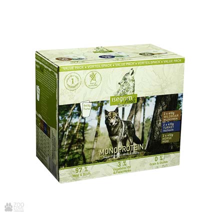 

Консервы для собак Isegrim Pouch Roots Monoprotein Pack набор 6 штук 2,5 кг