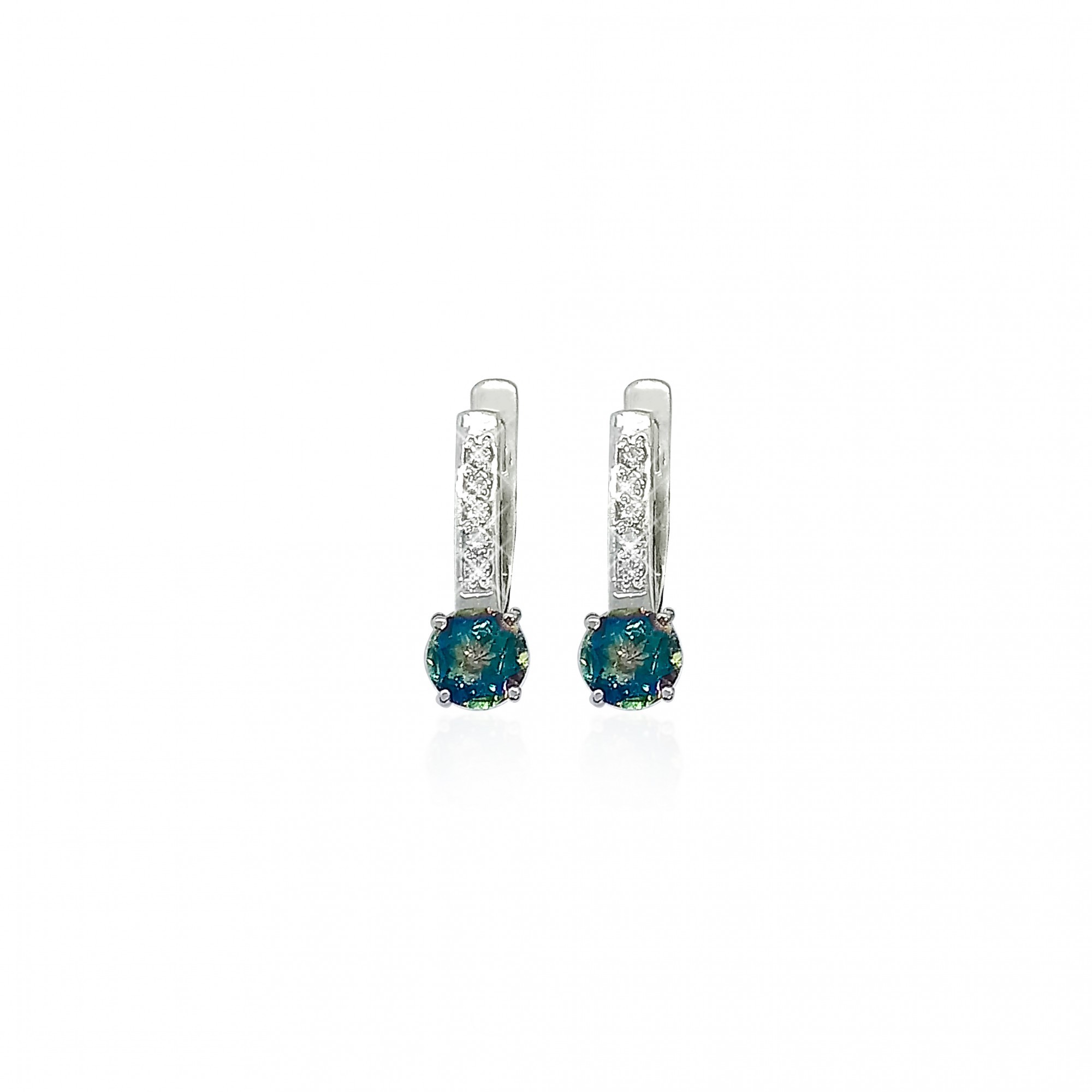 

Серьги из серебра с топазами мистик 40491с