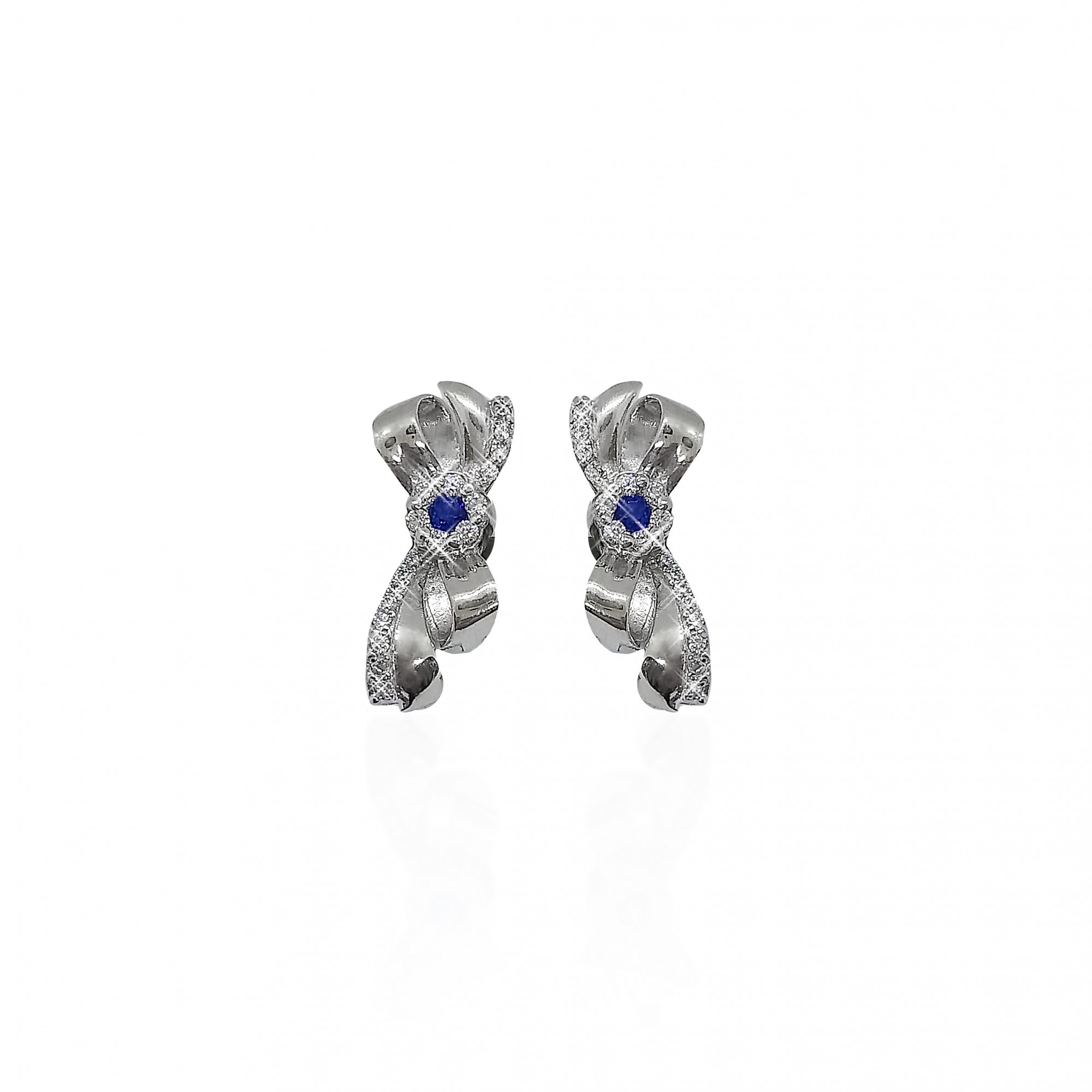 

Серьги из серебра с сапфирами 7976