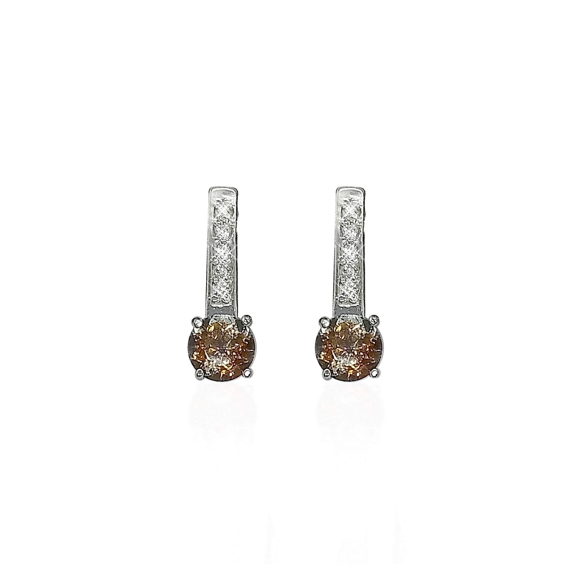 

Серьги из серебра с топазами мистик 40491к