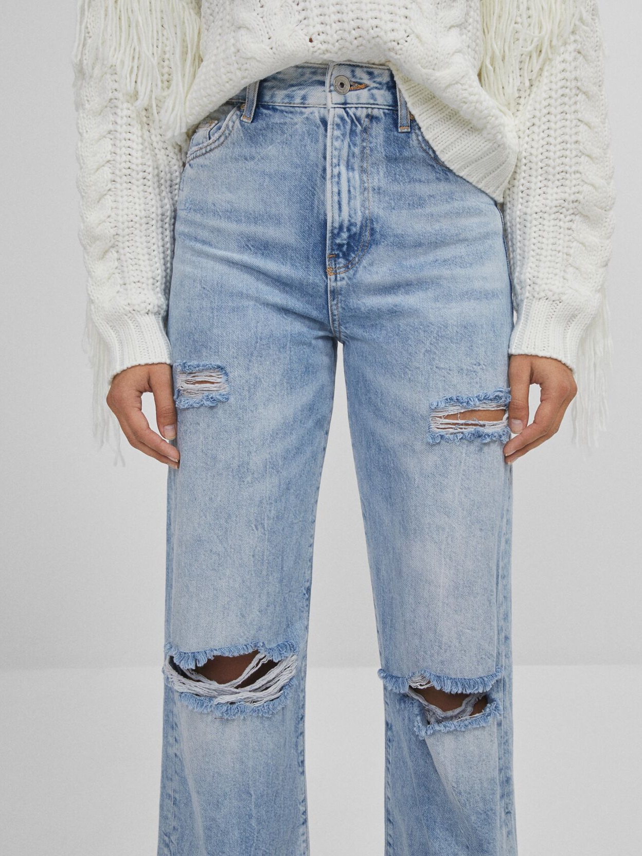 

Джинсы Bershka 0138/179/428 38 Голубой джинс