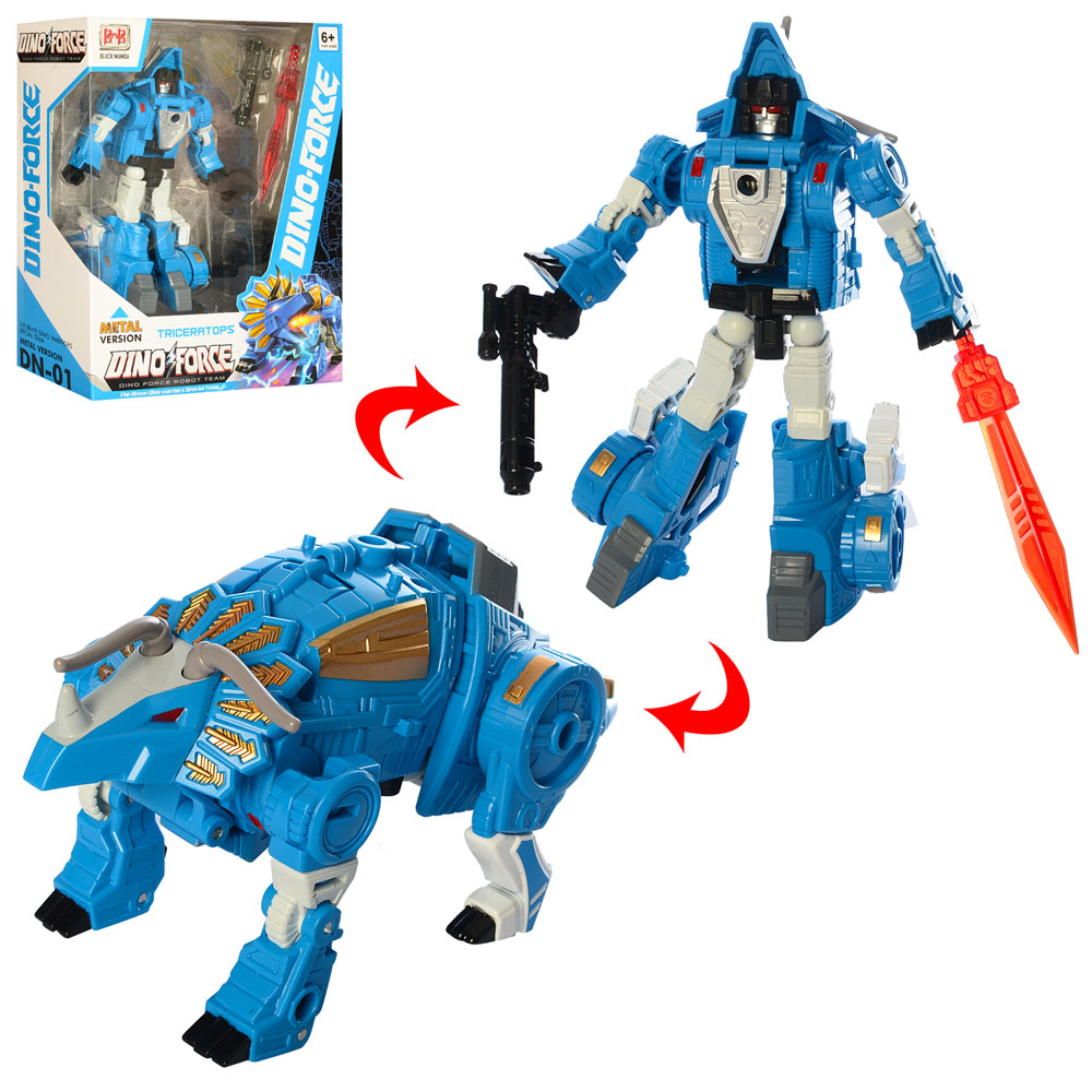 

Робот Трансформер Динозавр Black Mamba, Dino-Force Triceratops Original, 17 см