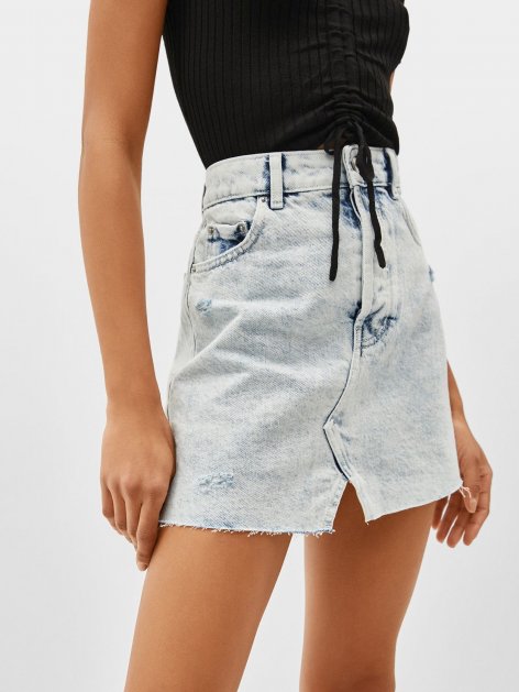 

Юбка джинсовая Bershka 0784/444/480 34 Голубой джинс