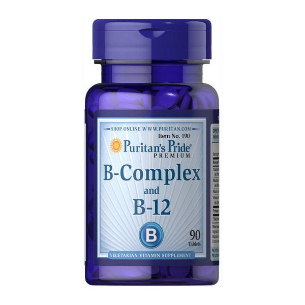 

Комплекс витаминов группы Б Puritan's Pride Vitamin B-Complex And Vitamin B-12 90 таблеток