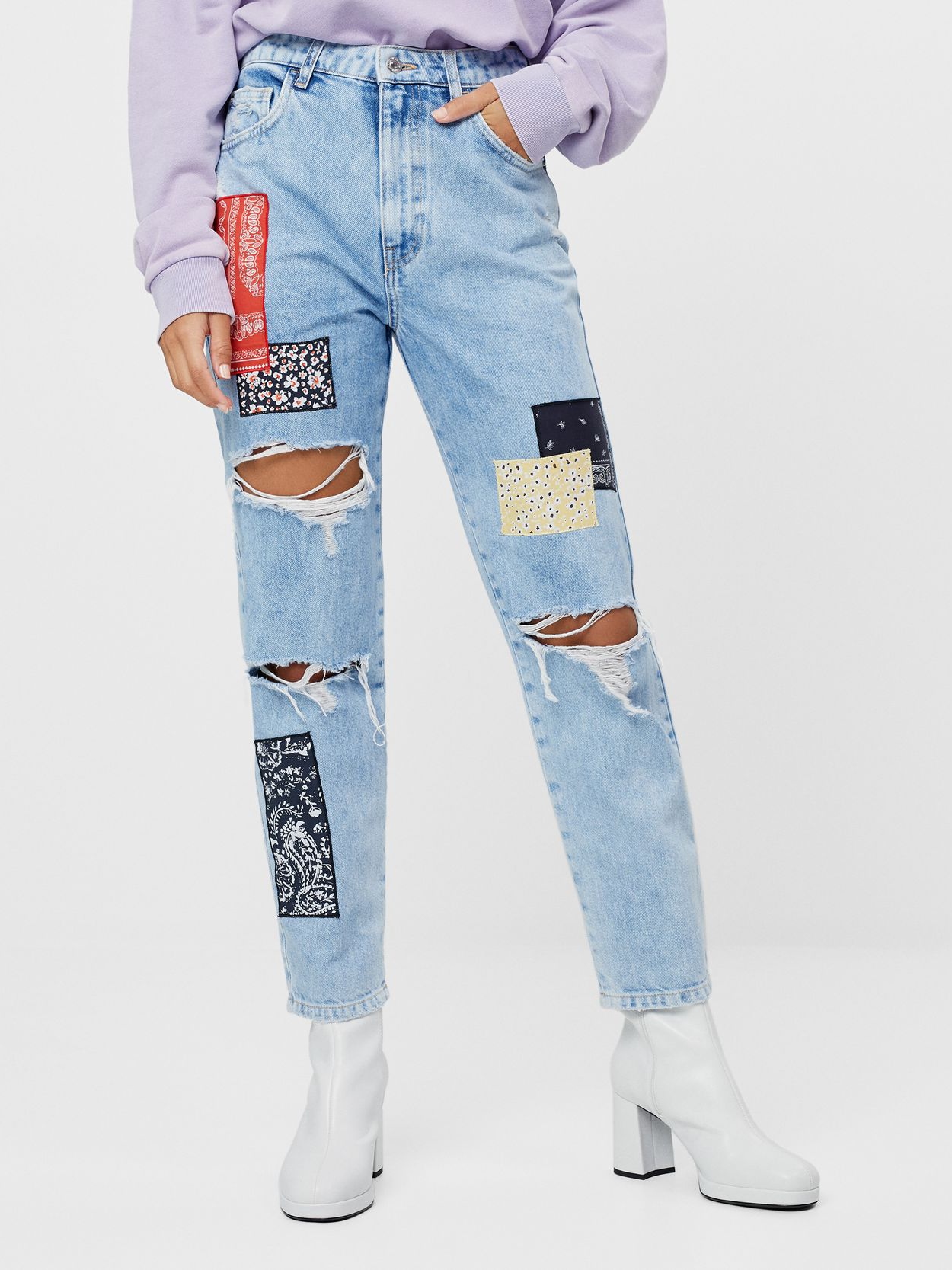 

Джинсы Bershka 5197/179/428 38 Голубой джинс