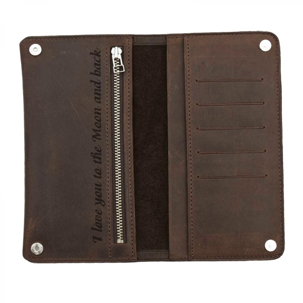 

Кожаный мужской кошелёк коричневого цвета Morison Atelier`Travel case vintage` размер Оne size