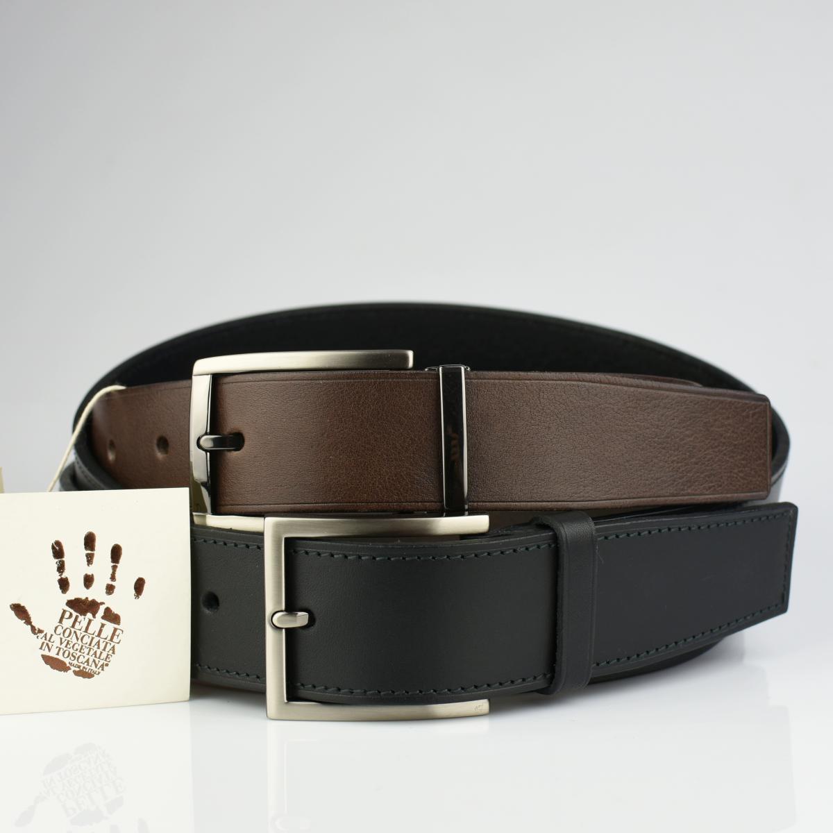 

Мужской кожаный набор из двух ремней Morison Atelier `Artur` размер XS - 100 cм