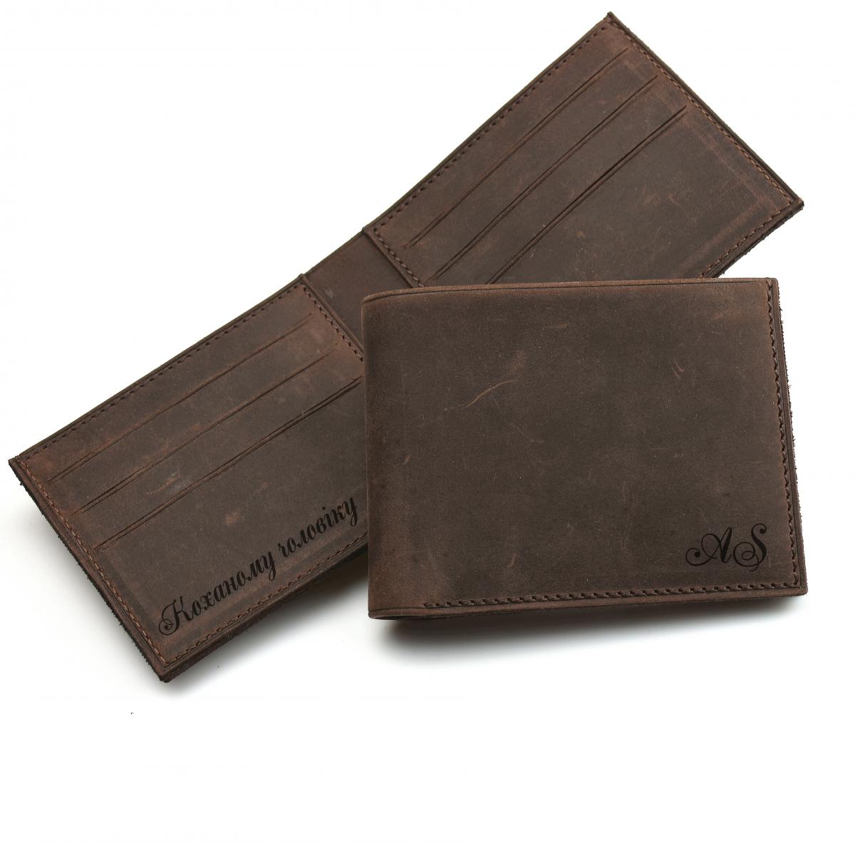 

Кожаное мужское портмоне коричневого цвета Morison Atelier `Oliver` размер 11/8,5 cм