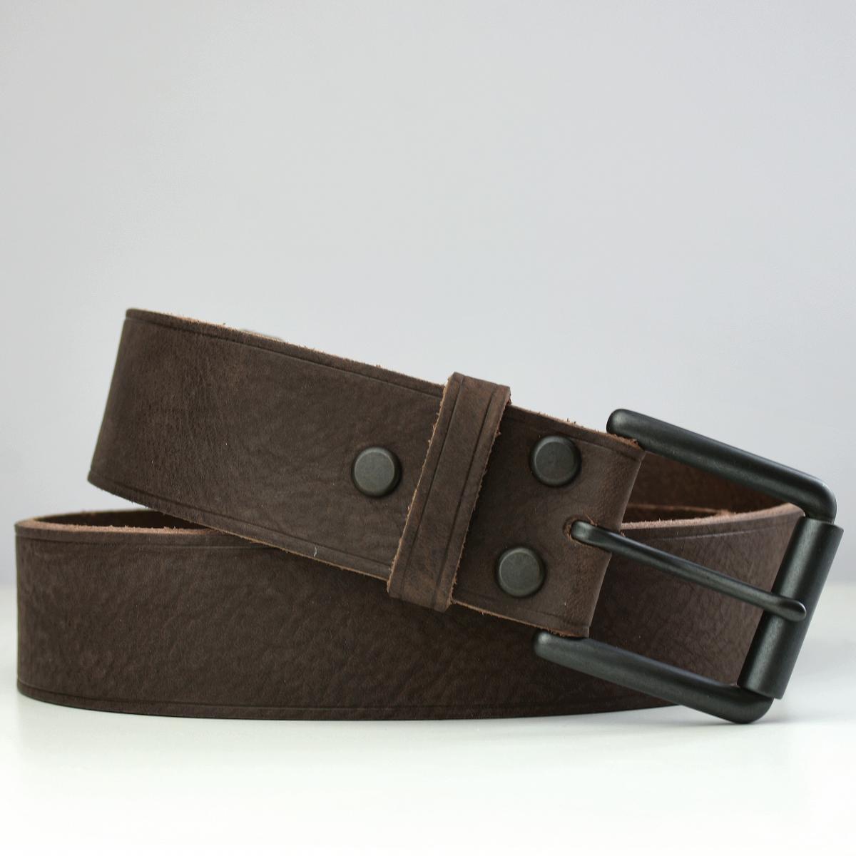 

Мужской кожаный ремень коричневого цвета Morison Atelier `Jeremy` размер XL - 120 cм