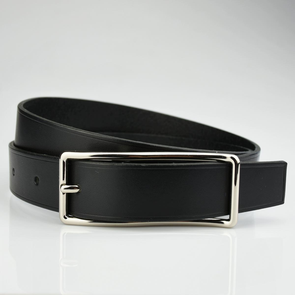 

Женский кожаный ремень чёрного цвета Morison Atelier `Anna Silver` размер L - 105 см