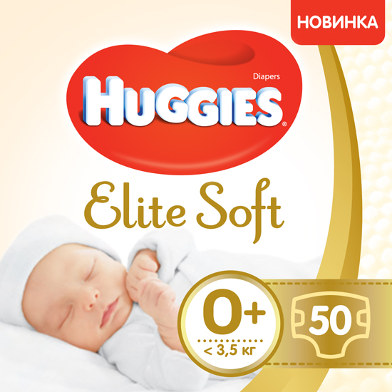 

Подгузники детские Huggies Elite Soft 0+ (до 3,5 кг) 50 шт