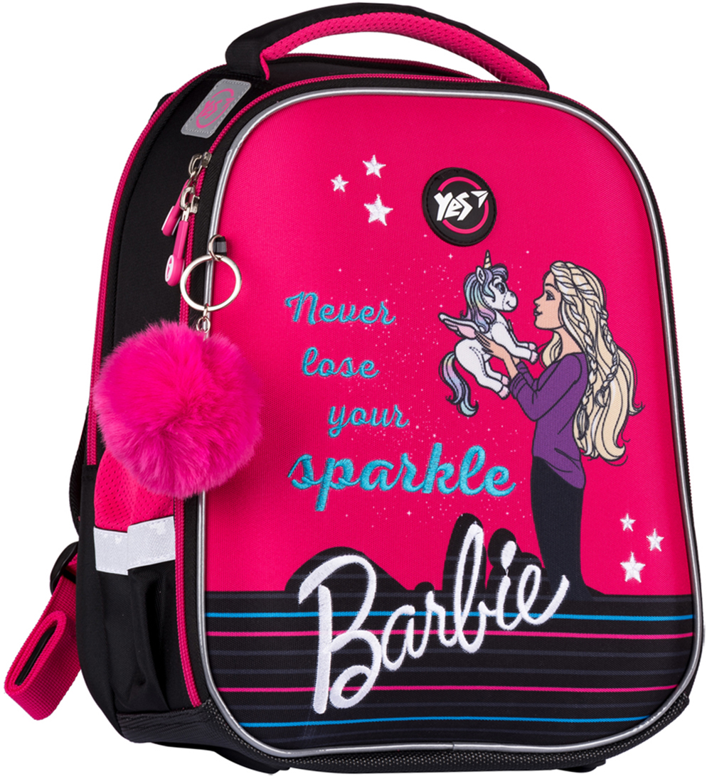 

Рюкзак YES H-100 Barbie черный/малиновый для девочек 15 л (558785)