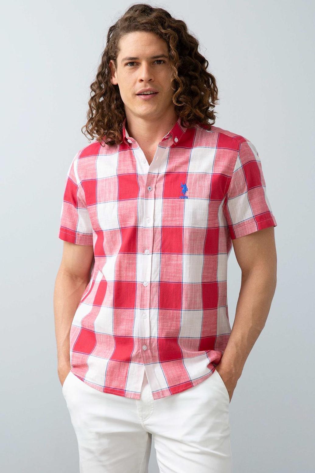 

Рубашка мужская U.S. Polo Assn. Красный xxl (751938 VR030)