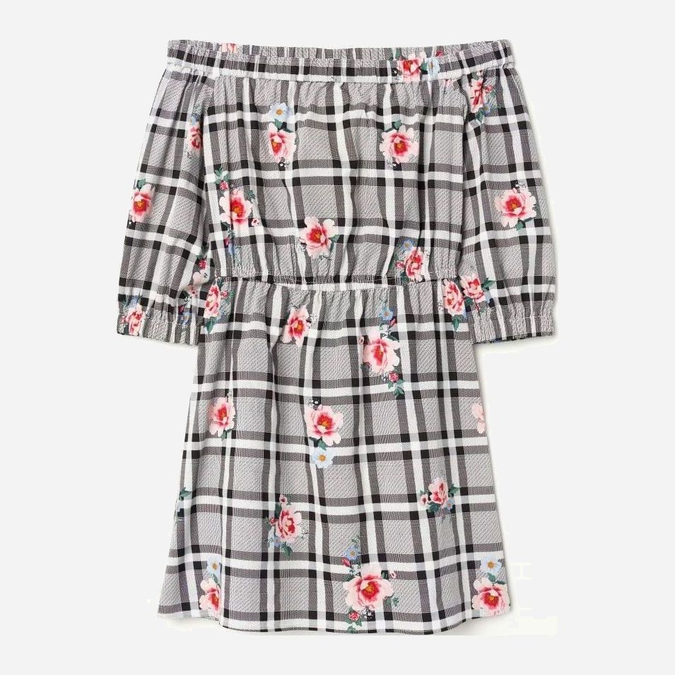 

Платье H&M 060583529  Черное с белым, Платье H&M 060583529 36 Черное с белым