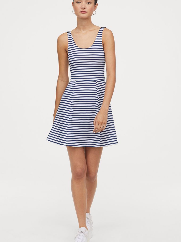

Платье H&M 060681180_whiteblue  Белое с синим, Платье H&M 060681180_whiteblue 34 Белое с синим