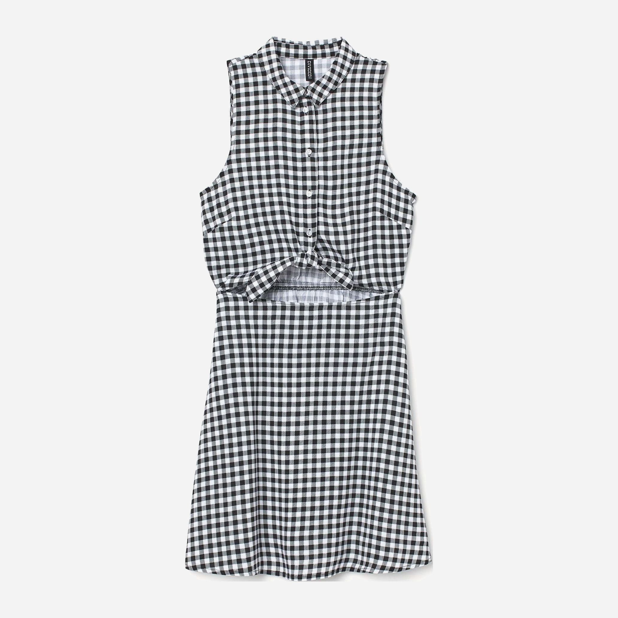 

Платье H&M 060714827_kletka 32 Черное с белым
