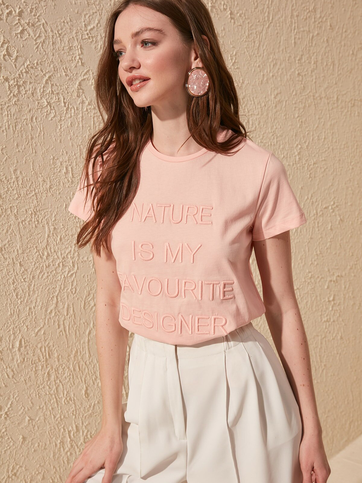 

Футболка Trendyol TWOSS19VG0149-08 L Pembe