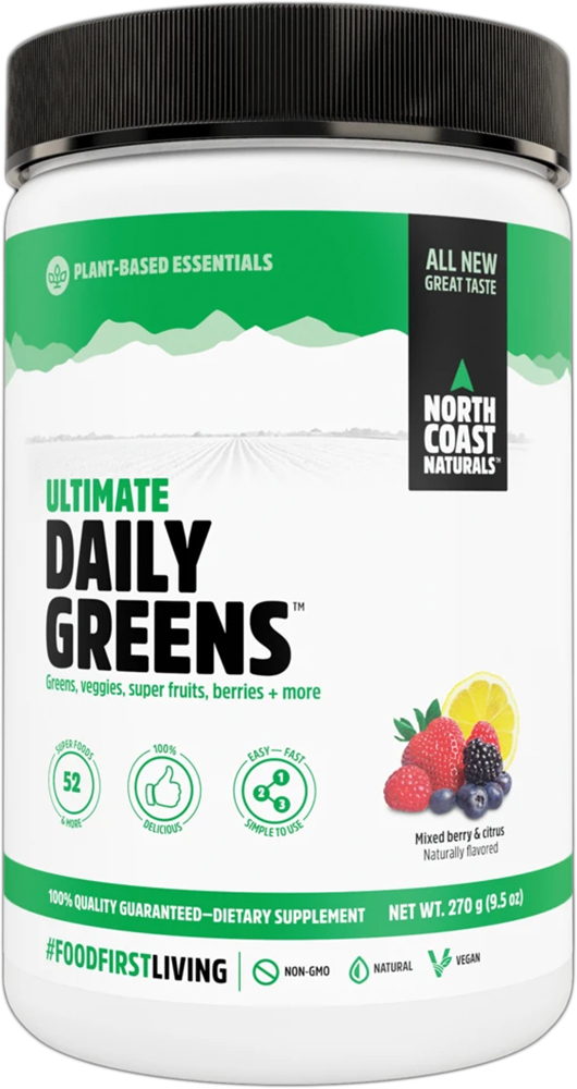 

Натуральная добавка North Coast Naturals NCN Daily Greens 270 г Ягоды и цитрусовые (627933101606)
