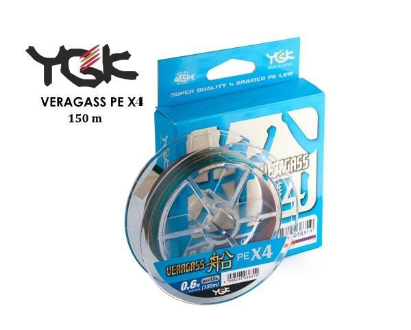 

Шнур плетеный YGK Veragass PE x4 150m (0.6 (12lb / 5.45kg))