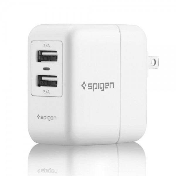 

Зарядное устройство Spigen Wall Charger F202 White