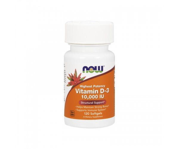 

Витамин д3 Now Foods Vitamin D-3 10,000 IU (120 капсул)(103011)