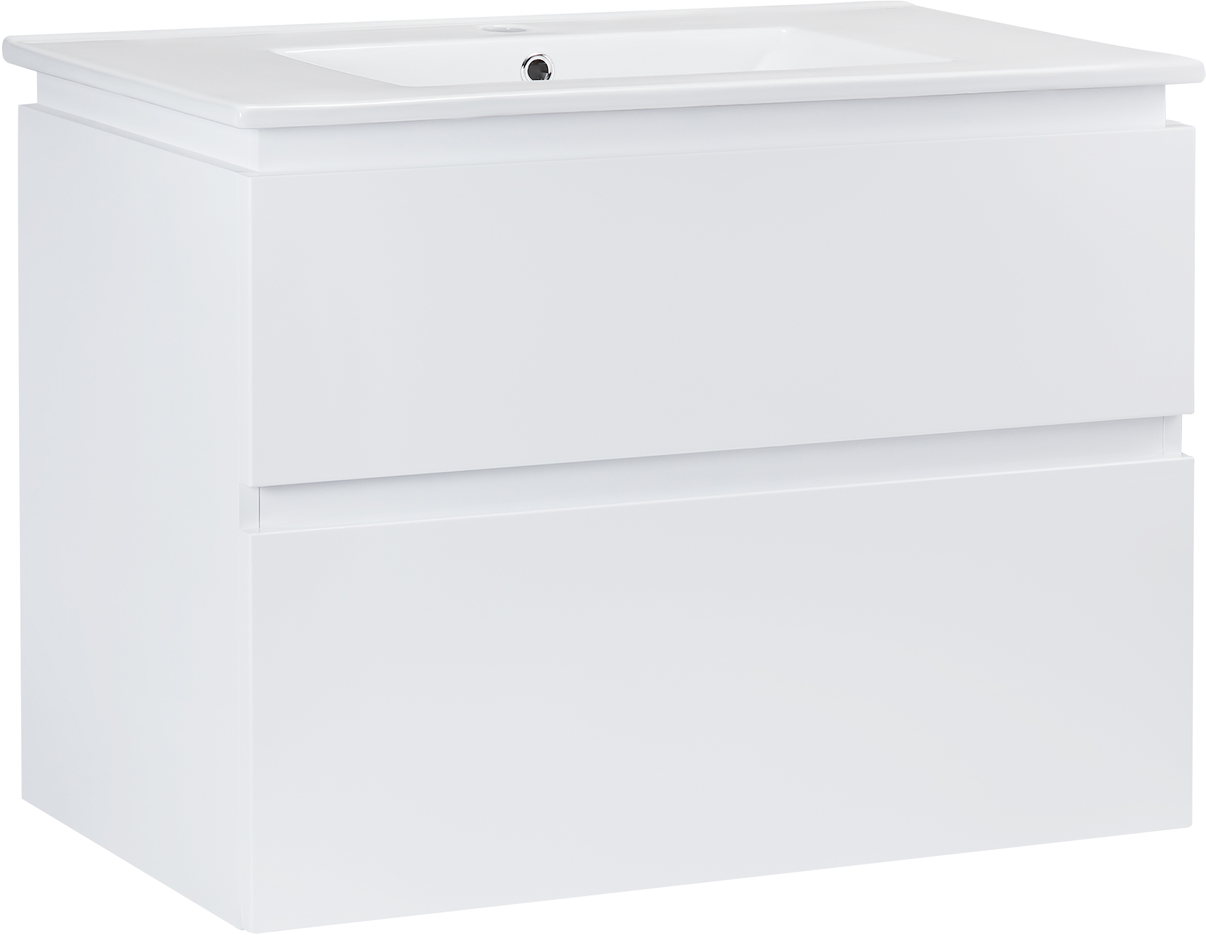 

Тумба QTAP Albatross QT0172TP800D3080CW подвесная белая с умывальником