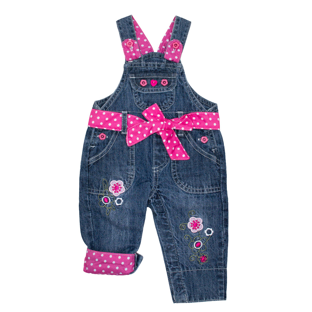 

Полукомбинезон джинсовый Baby Pep 9992B 56 см Розовый