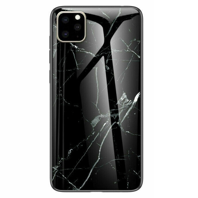 

TPU+Glass чехол Epik Luxury Marble для Apple iPhone 11 Pro Max (6.5") Черный