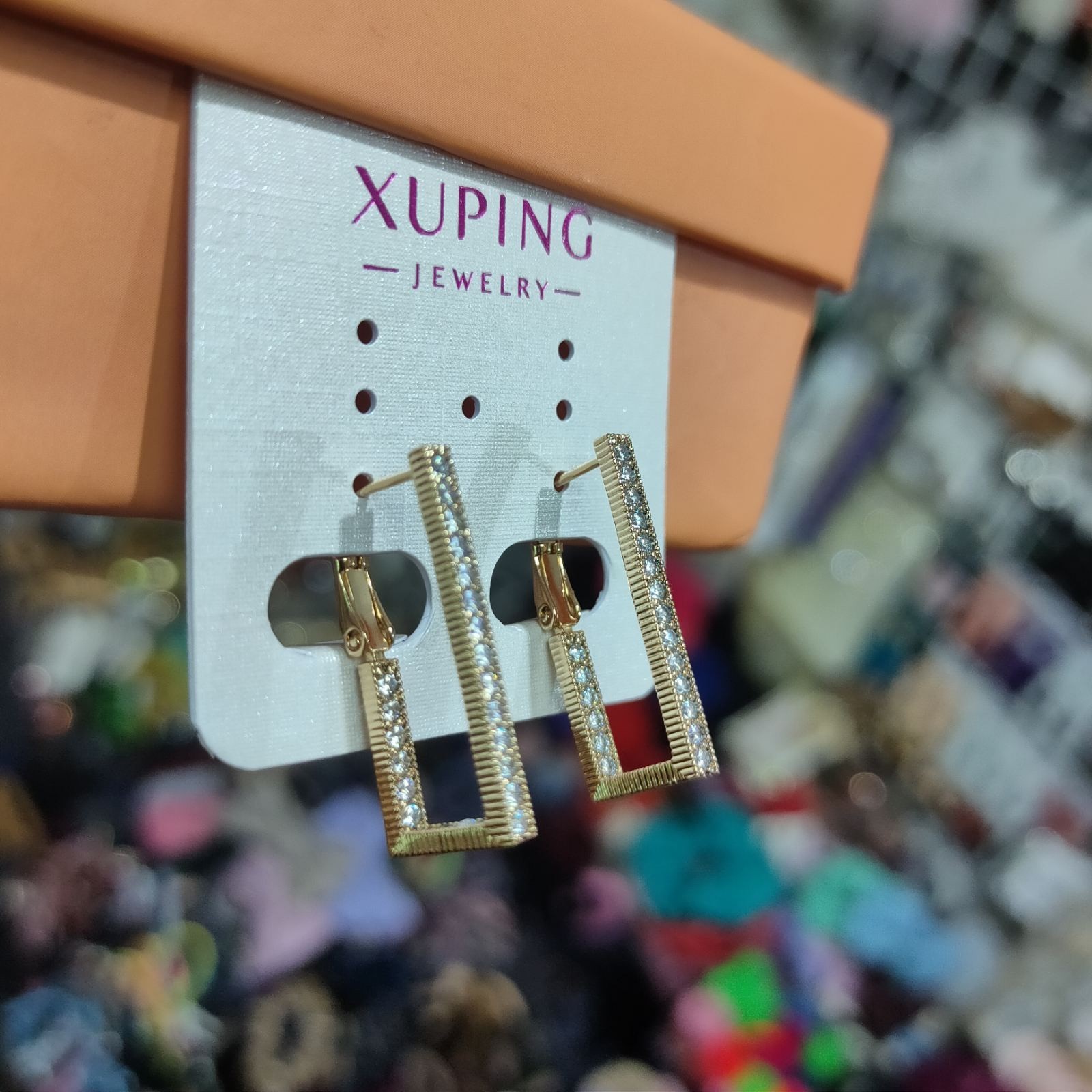 

Серьги Xuping с цирконием позолота 99868