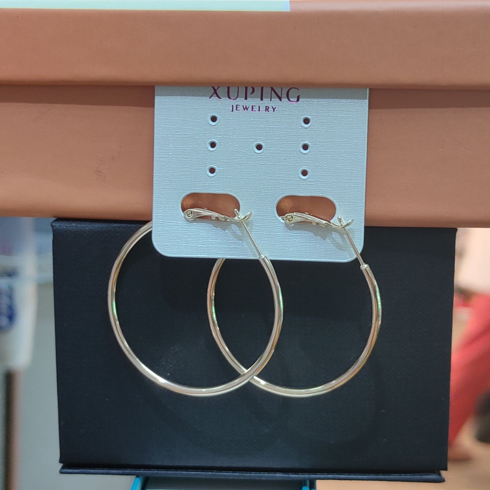 

Серьги Xuping Кольца диаметр 6,5 см позолота 99810