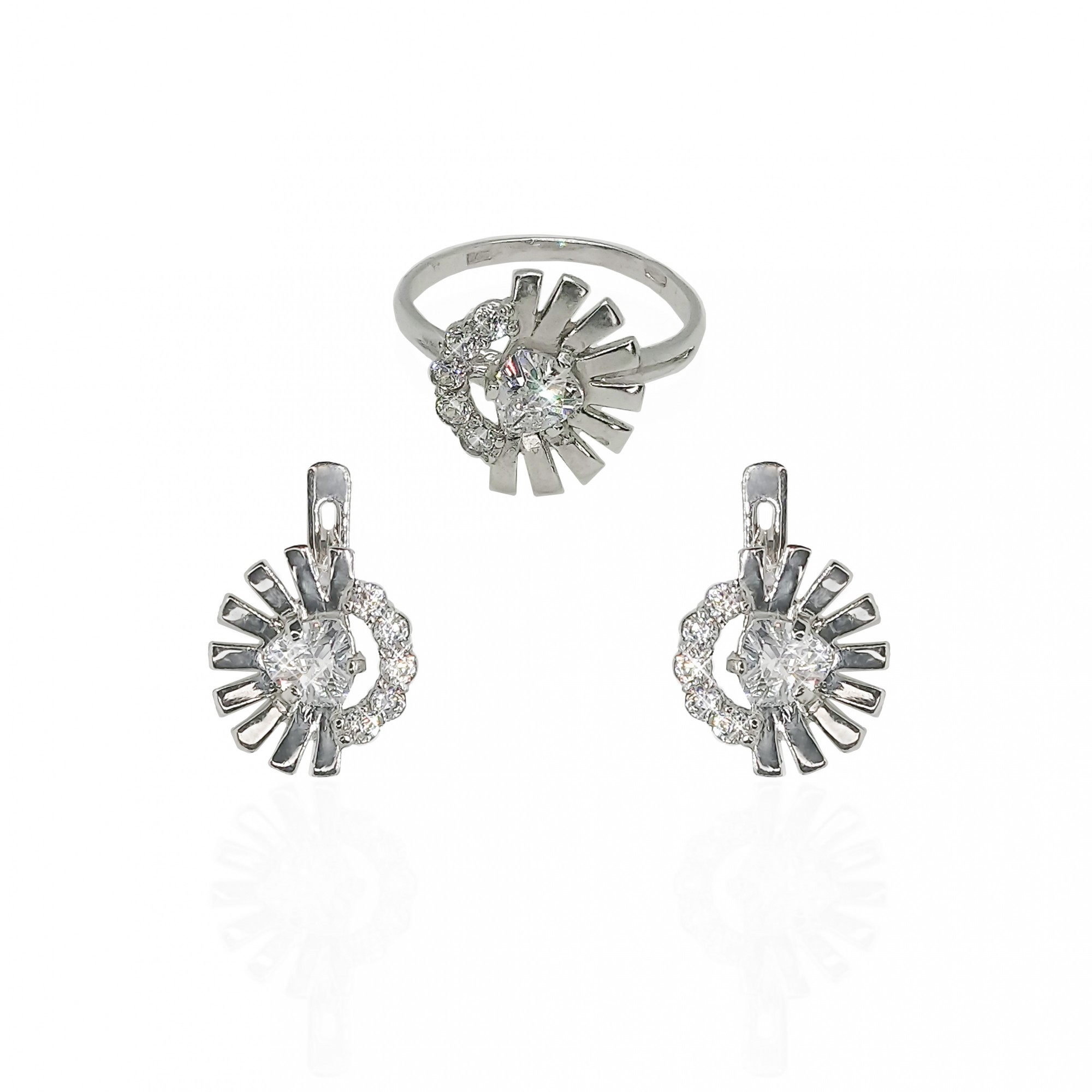 

Срібний комплект з куб.цирконієм 20366