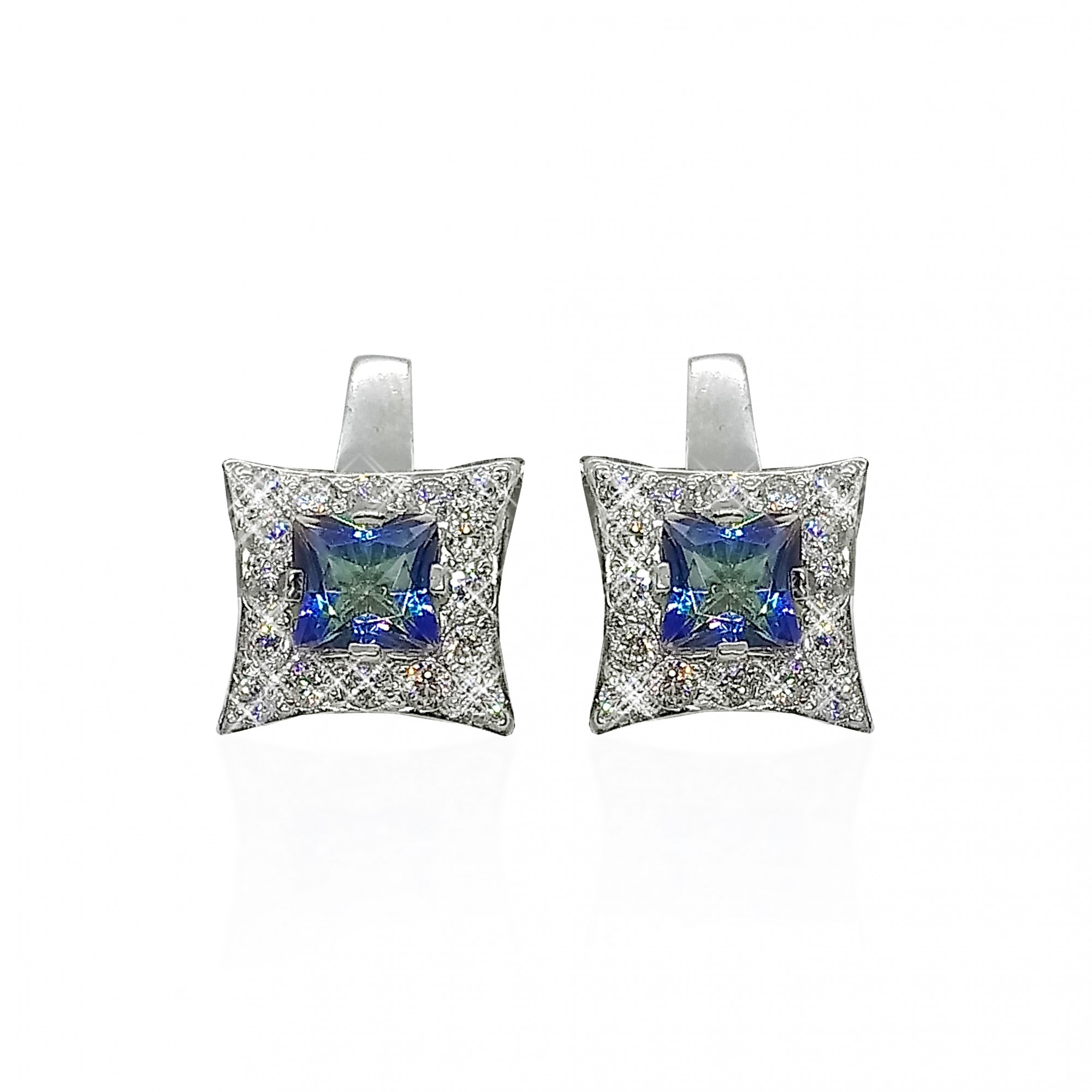 

Серьги из серебра с топазами мистик 40263тс