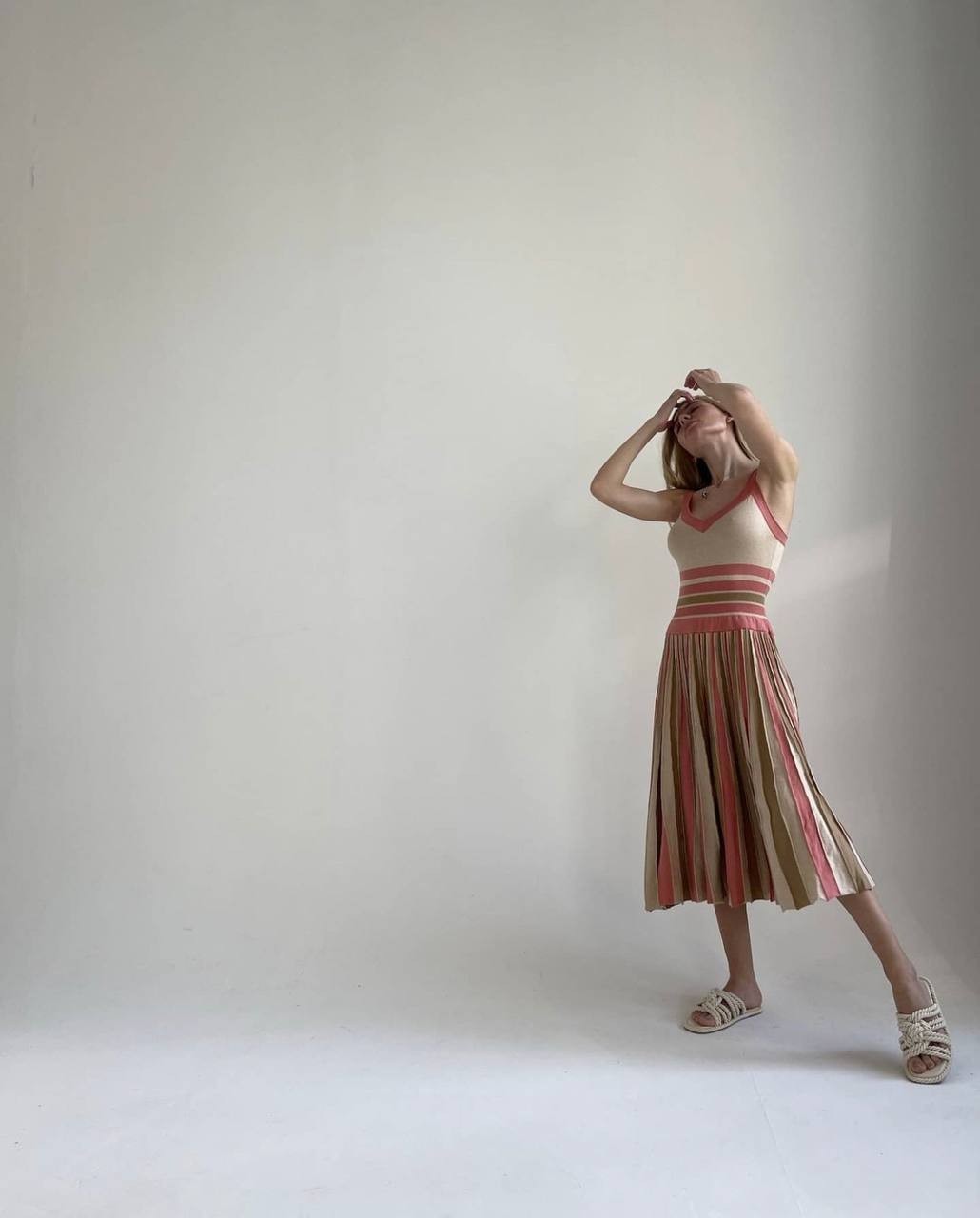 

Сарафан Сausetume Летний в полоску Нежно-Розовый S