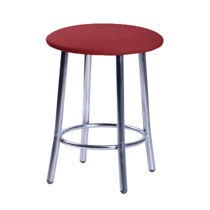 

Табурет металлический для кухни, для кафе Талли хром/кожзаменитель Неаполь N-36 красный AMF