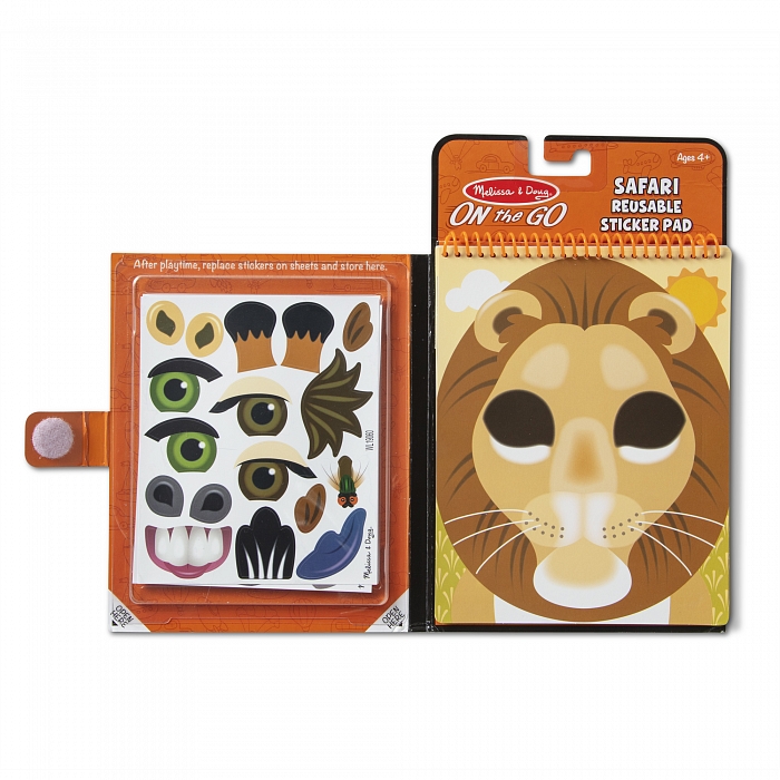 

Блокнот с многоразовыми наклейками Сафари Melissa & Doug