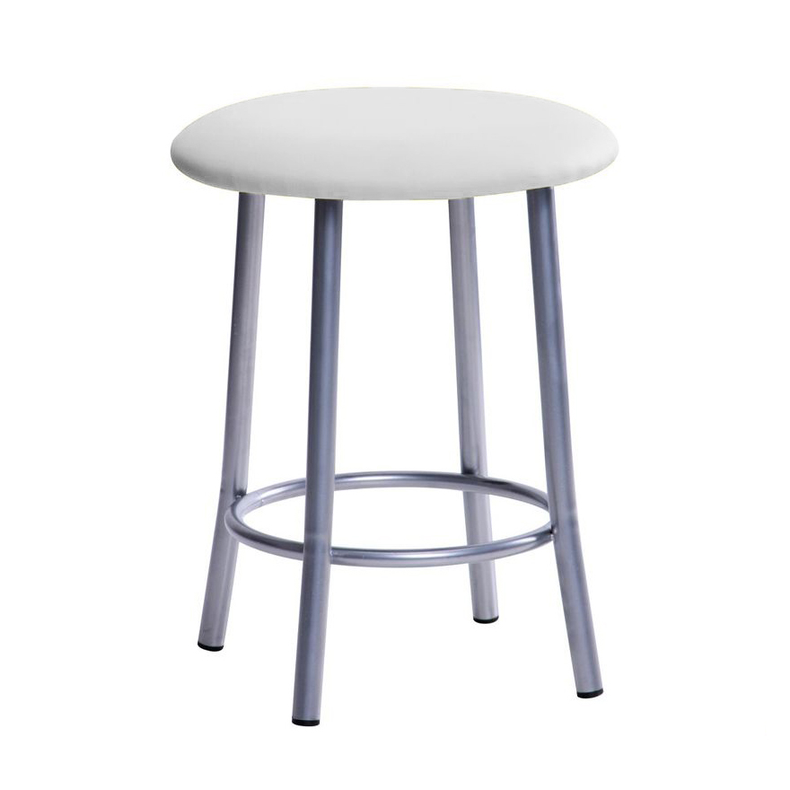 

Табурет металлический для кухни, для кафе Талли алюминий/кожзаменитель Неаполь N-50 белый AMF