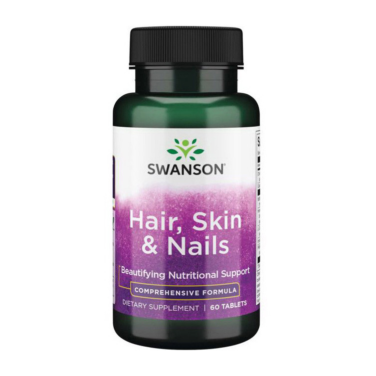 

Витамины для волос, кожи и ногтей Свансон / Swanson Hair, Skin & Nails (60 tab)