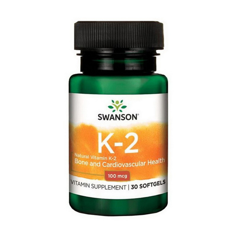 

Витамин К2 (менахинон-7) Свансон / Swanson K2 100 mcg (30 softgels)