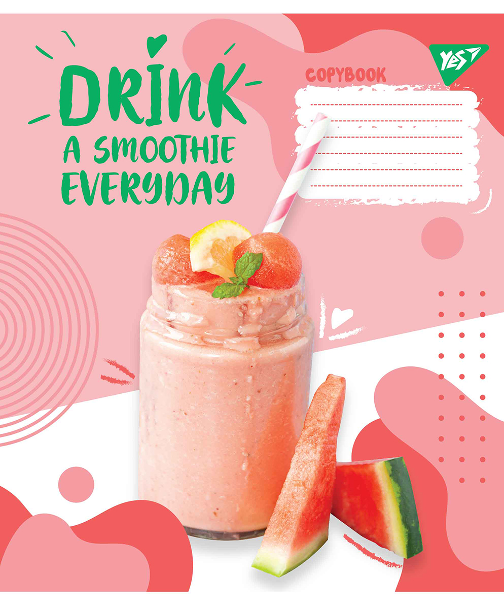 

Набор тетрадей ученических YES Smoothie А5 12 листов в линейку 25 шт (765505)