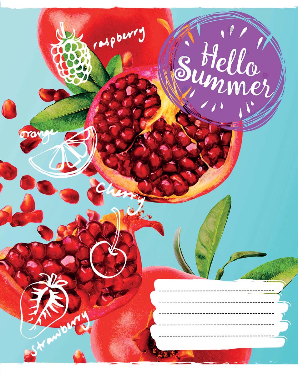 

Набор тетрадей ученических 1 Вересня Hello summer А5 18 листов в клетку 25 шт (765666)