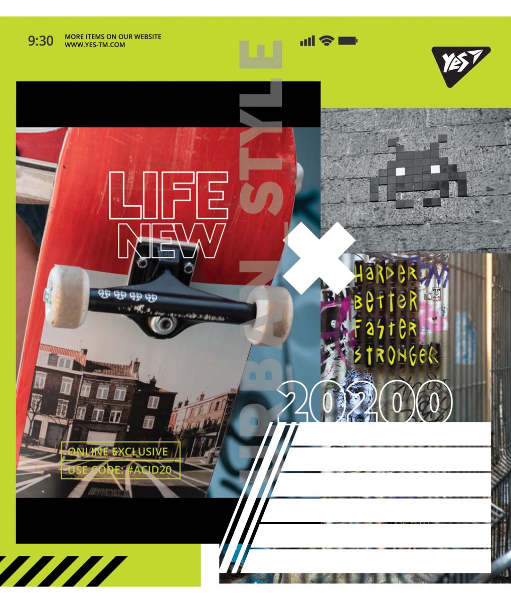 

Набор тетрадей ученических YES New life А5 24 листа в клетку 20 шт (764993)