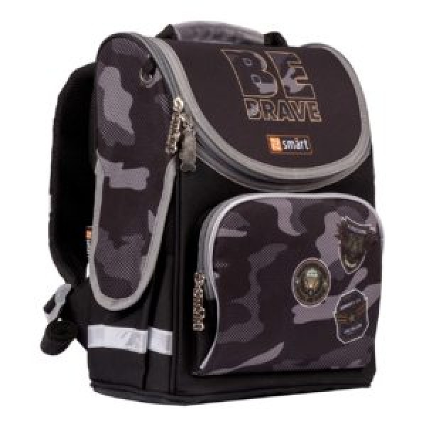 

Рюкзак шкільний каркасний SMART PG-11 Be Brave! 10 л чорний 557103
