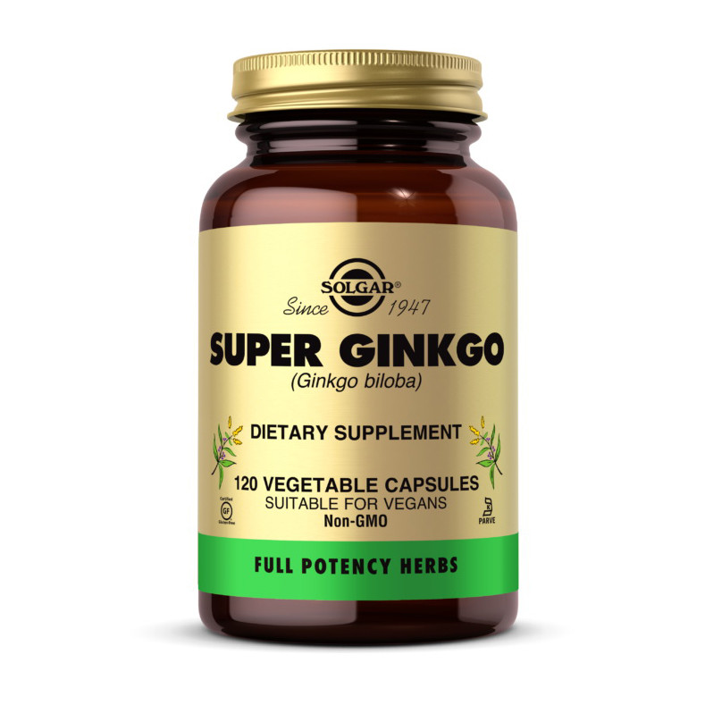 

Супер Гинкго Билоба Солгар / Solgar Super Ginkgo 120 veg caps без добавок