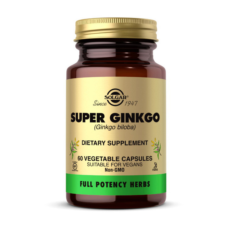 

Порошок супер гинкго билоба Солгар / Solgar (лист) Super Ginkgo (60 veg caps)