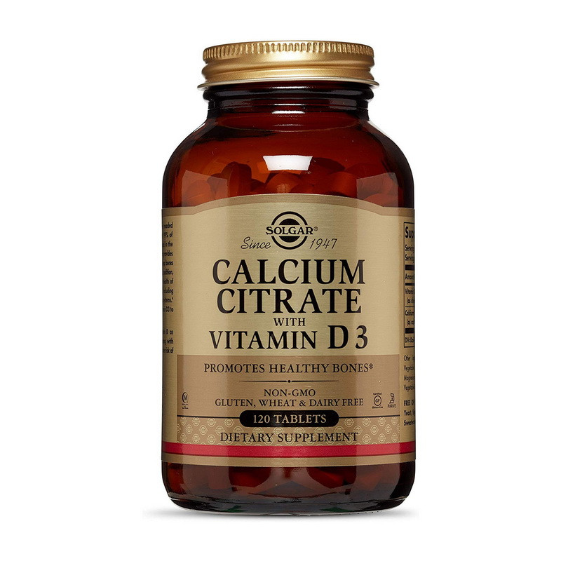 

Цитрат кальция с витамином Д-3 Солгар / Solgar Calcium Citrate with vit D3 (120 tabs)