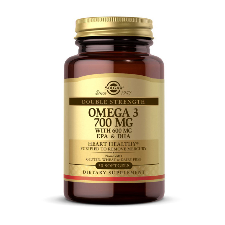 

Рыбий жир Омега 3 жирные кислоты Солгар / Solgar Omega 3 700 mg with 600 mg EPA & DHA (30 softgels)
