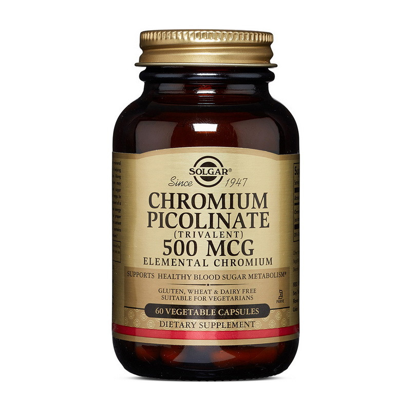 

Пиколинат хрома Солгар / Solgar Chromium Picolinate 500 mcg (60 veg caps)